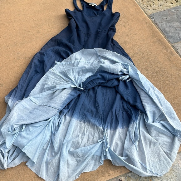 Unique,Blue hombre dress maxi SzM - Picture 5 of 12